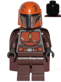 Mandalorian Tribe Warrior (Pen Varad) - Male, Dark Brown Cape, Dark Orange Helmet