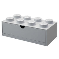 8-Stud Desk Drawer – Med Stone Gray