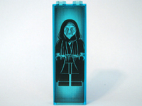 Emperor Palpatine Hologram (Sticker On Transparent Blue 1 x 2 x 5)