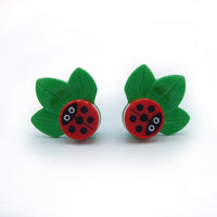 Ladybugs with Leaves Earrings