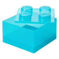 4-Stud Brick w/ Lid – Med Azure Glitter