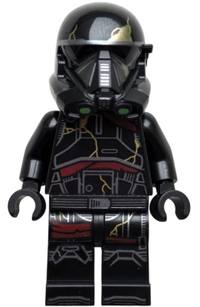 Imperial Death Trooper - Black Armor with Gold Cracks, Dark Tan Zombie Head