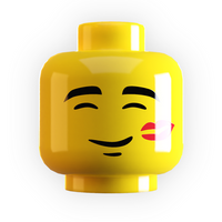 Lipstick Kiss on Face Head