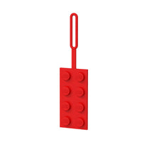 2 x 4 Silicone Bag Tag Red