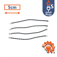 2-Wire 5cm Connecting Cables with Small Plugs