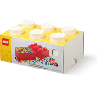 6-Stud Storage Brick – White