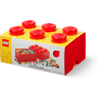 6-Stud Storage Brick – Red