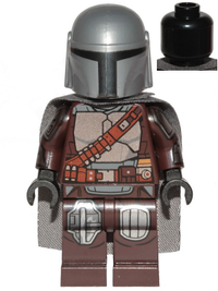 The Mandalorian - Silver Beskar Armor, Cape, Plain Head