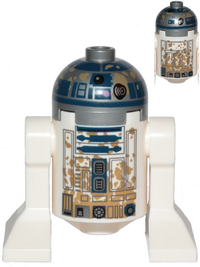R2-D2 - Dirt Stains on Front and Back, with Dirt Stains on Top Panels